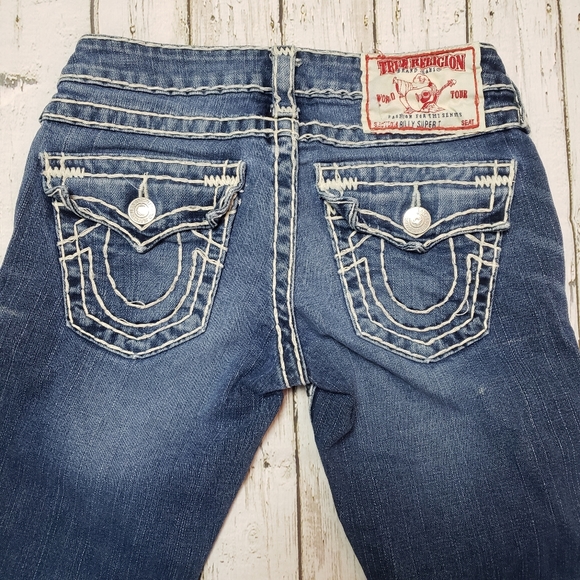True Religion Vintage Billy Super T Jeans Pocket Flaps 25 - Picture 4 of 11